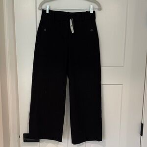 J. Crew Black Wide-Leg Trousers
